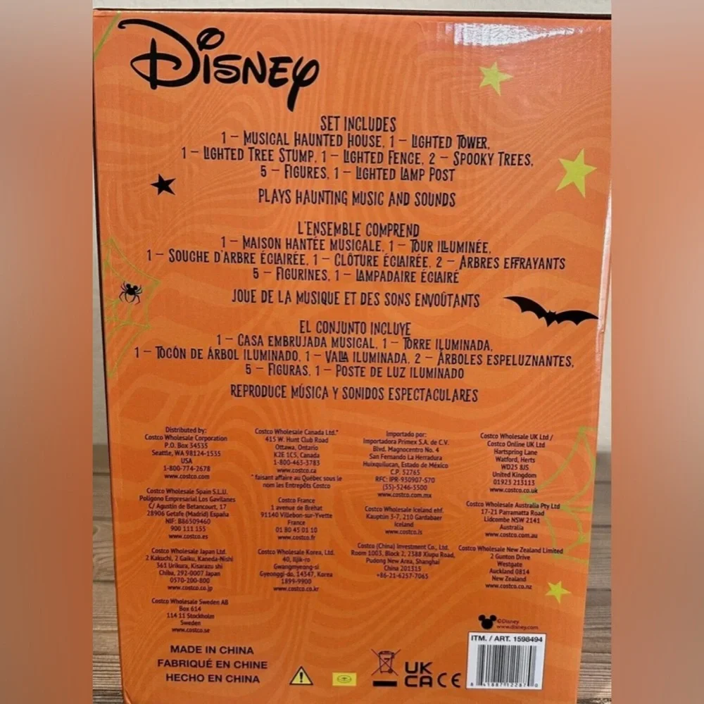 Disney 12 piece Halloween Village Set/12  NIB Illuminated & Sounds - Picture 4 of 6